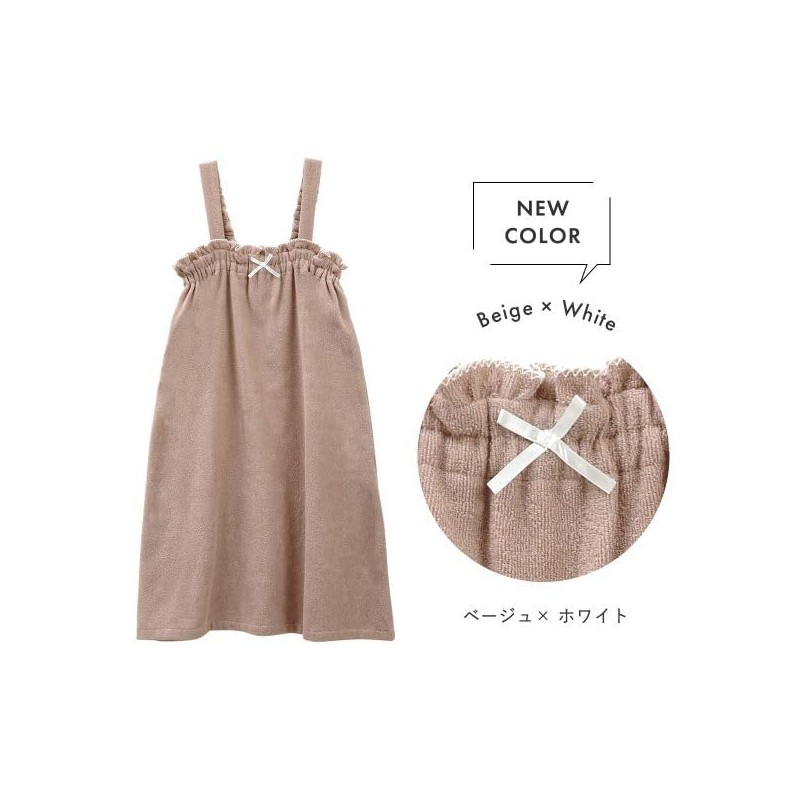 SHIROHATO Women's Bathrobe, Pile, Cool, Sweat, Summer, Thin, Ribbon, Blooming