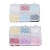 2 Boxes 12 Grids 3D Flower Nail Charms Resin DIY
