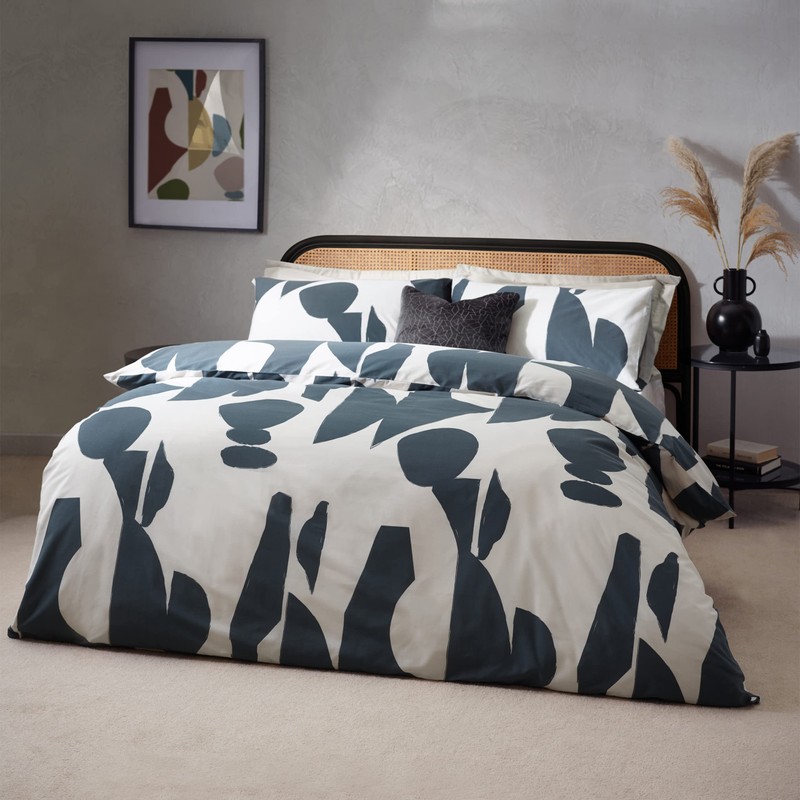 Hoem Meta Cotton Rich Duvet Cover Set - Single -