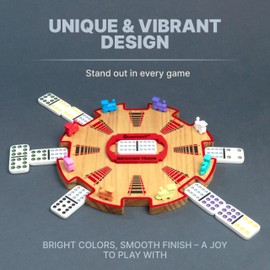 Queensell Mexican Train Accessories (Mexican Train Accessories, Wooden Hub)