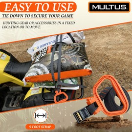 MULTUS Deer Drag Tie Down Hunting Gear - 2 Pack