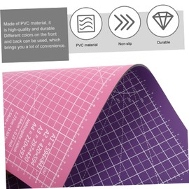 DOITOOL 1Pc Self Healing Cutting Mat Double Sided PVC Board for Scrapbooking Crafts and DIY Projects for Teachers and Students Geometric Design with Scales for Easy Measurement