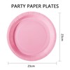 PYAILI Party Paper Plates, 50-Pack Disposable Light Pink Plates, 18