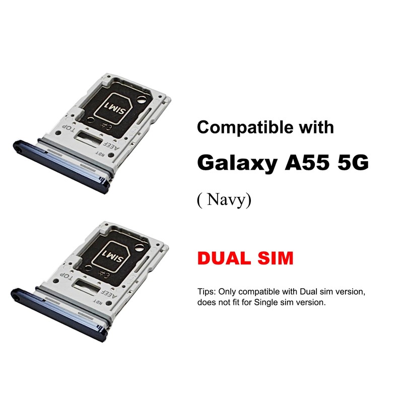 2 PCS for Galaxy A55 5G Dual SIM Card Tray