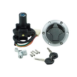Frianchly Motorcycle Ignition Switch Lock Kit for Kawasaki Ninja 250R EX250J 300 EX300 20082015 Ignition Switch Gas Cap Tank Cover with 2 Seat Lock Keys