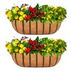 GYATSOCYG 24 Inch Window Baskets with Coconut Liner Outdoor Wall