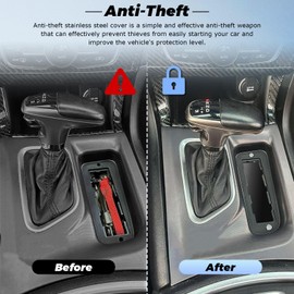 Anti-Theft Steel Neutral Cover Plate, Tamper-Proof Screws Comes with T-20 Tool for Dodge 2015-2023 Challenger SRT Hellcat Redeye,SRT Hellcat, Scatpack 392, Daytona, Hemi