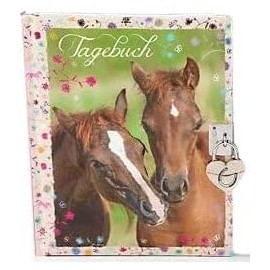 Horses Dreams Diary with Lock Pink