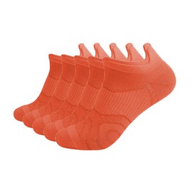 ADILAIDUN Women Athletic Socks No Show, Size 5-12 Women's Ankle Running Socks Low Cut Sports Hiking Socks 5/10 Pairs (Orange(5 Pairs)