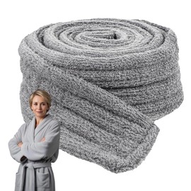 Prasacco Robe Belt Robe Tie Robe Strap Bathrobe Belt Bathrobe Tie Cotton Robe Belt Replacement Terrycloth Robe Tie, 71 x 2 Inch, Grey