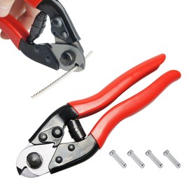 Muzata Cable Cutters Heavy Duty Stainless Steel Wire Rope Cutter Aircraft 1/8" 5/32" for Deck Railing Bike Housing Metal Fence M015