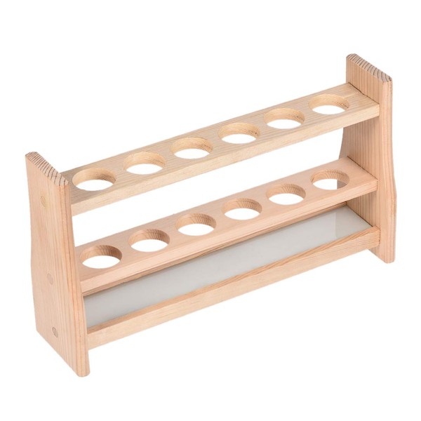 uxcell Wood 6 Wells Test Tube Holder Rack for 100ml