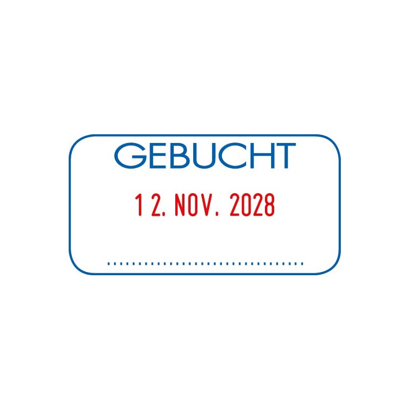Colop 105654 Date Stamp Printer S260 Booked Print Blue/Red