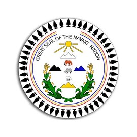 Round Great Seal of The Navajo Nation Sticker (Tribe Native Indian Logo Insignia indiginous Vinyl Decal (3 inch)