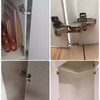 HOJLKLD 2 Pack 170 Degree Hinges, Frameless Cabinet Door Hinges,