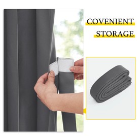 NICETOWN Blackout Curtain Valance for Small Windows, Accordion Style Short Door Curtains for Classroom Privacy, Thermal Insulated Valances for Kitchen Cabinet, 1 Panel, 50" Wide x 20" Long, Grey