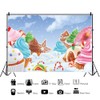 Renaiss 5x3ft Winter Candyland Backdrop Cartoon Sweet Dessert Ice Cream