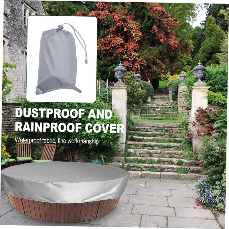 Outanaya 1Pc Round Hot Tub Cover Outdoor Bathtub Protector Durable