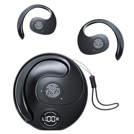 Out of Ear Open Earbuds Earless Headphones Bluetooth Outside Ear for Ows Open Owls Hanging Earphones 5.4 Bluetooth Open Ear Hanging Headset Temple Headphones Air Bone Conduction Earbuds Over The Ear