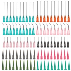 110PCS 11 Different Gauge Blunt Tip Dispensing Needles & Luer Lock Needle - Plastic Fluid Precision Blunt Needle Dispense Tips with Lure Lock for Refilling Liquid Inks (14/16/18/20G)