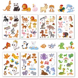 OSYLICT Kids Sticker, 156 PCS Animal Stickers, Decal Water Bottle Scrapbook Stickers for Kids Boys Girls Teen Birthday Christmas Party Gifts 16 Sheet
