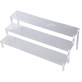 Display Acrylic Stand, Stage, Hinadan, Figure, Accessory, Display (Width 15.6 inches (39.5 cm) x 3 Tiers, Clear)