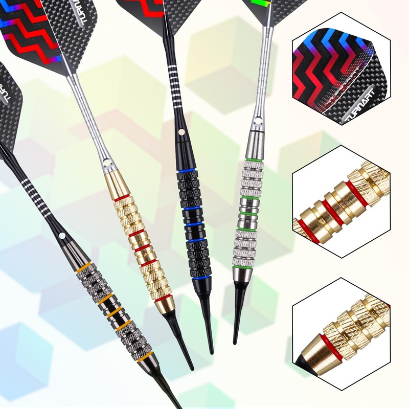 Darts Plastic Tip - Professional Soft Tip Darts Set for
