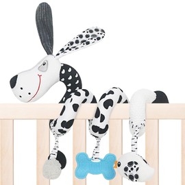 High Contrast Black and White Baby Spiral Activity Toy, Car Seat and Crib Attachable Toy (Pet)