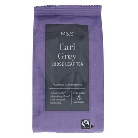 M&S Earl Grey Loose Leaf Tea, Fragrant & Refreshing with Natural Bergamot, Strength - Medium - 3, Fairtrade - 150g (1 Pack)