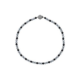 ZAAP Tech Necklace BT6 Natural Stone Black Tourmaline (Black Tourmaline 0.2 inch (6 mm) / L 18.5 inches (47 cm)