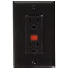 RV Designer S807, Dual Outlet GFCI with Cover Plate, Black,