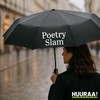 Huuraa Regenschirm Poetry Slam Schriftzug Geschenk 98cm Schwarz Doppelautomatik Poetry