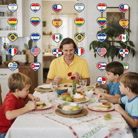 LOONELO Hispanic Heritage Month Paper Garlands, 6pcs Latin American Classroom Hanging Bunting Banners, Traditional Fiesta Streamers Decorations for National Hispanic Heritage Festival Party Supplies