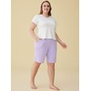 Latuza Women's Soft Sleep Pajama Shorts L Purple A