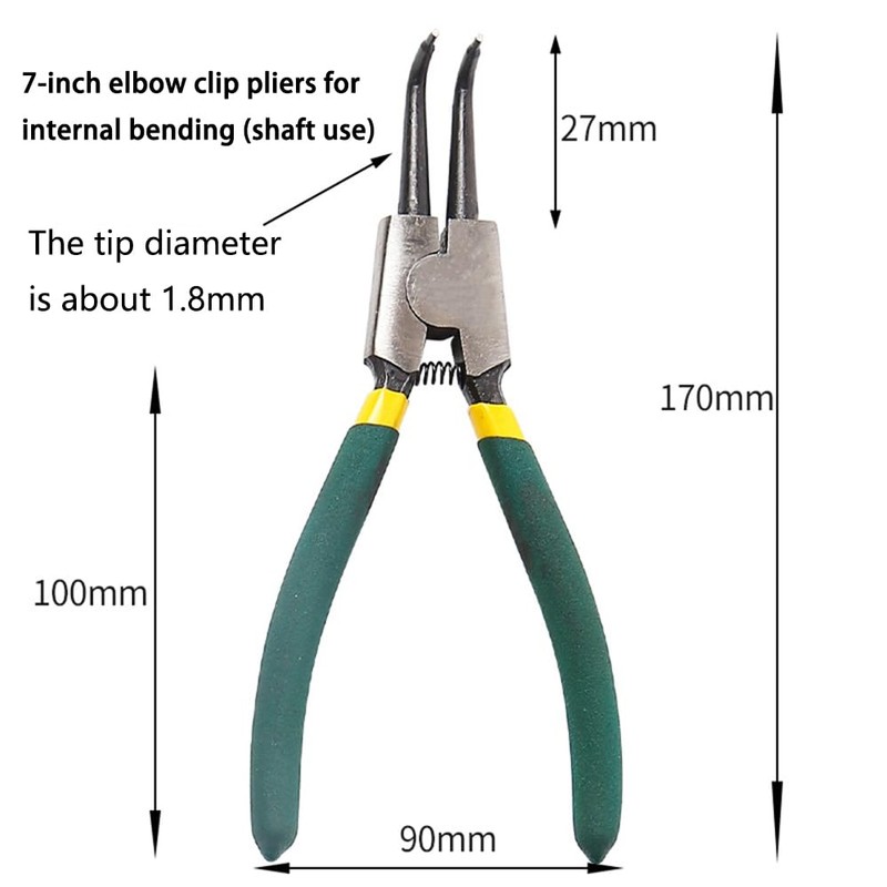 4 Pieces Snap Ring Pliers Set, 7 Inch Heavy Duty