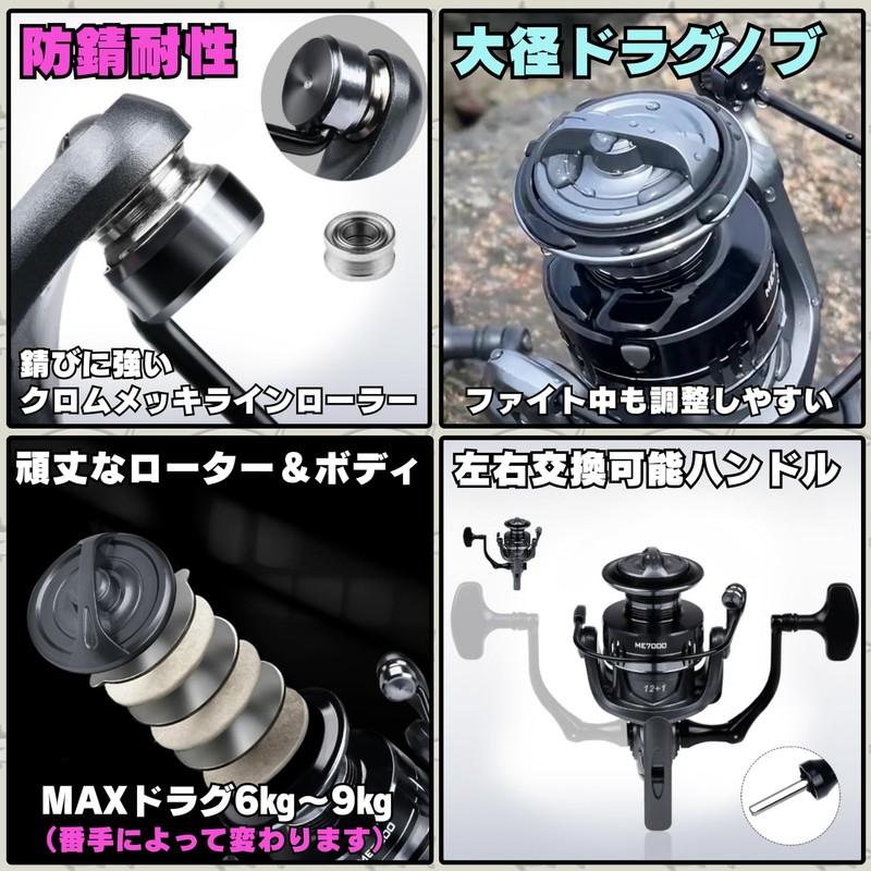 [TACKLAND] High Cost Spinning Reel, 2+1BB, Gear Ratio (5.2:1), Normal