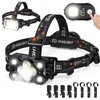 MoKo 2500 Lumen Rechargeable Headlamp - 60H Long Battery Life