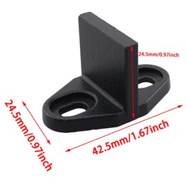 KKUANG 2PCS Sliding Door Anti Swing Stoppers with Screws Floor Rail Wall Steel Grooved Anti Swing Devices for Sliding Barn Door Bottom Rail Installation Heavy Duty Metal Hardware Black