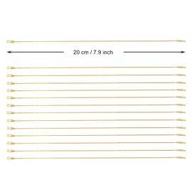 PPhtony 100Pcs Christmas Ornament Hooks Pre-Cut Ornaments Hanger Hanging String Ribbon Rope with Snap Fastener for Xmas Tree Party Holiday Decoration (Gold)