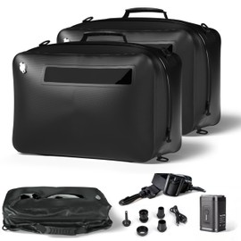 Vacuum Seal Bags for Clothing Travel, Electric Pump Included, Heavy-duty TPU film fabric with 50-thread material, waterproof & Reusable, Compression Storage Bags for Luggage/Backpack Packing (2-PC)
