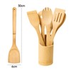 Biluer Wooden Spatula,6 PCS Cooking Spoon Kitchen Spoon Ilien Large