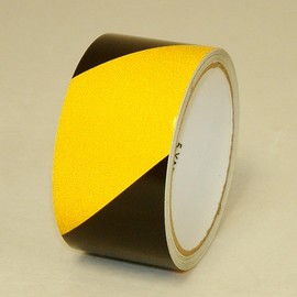 JVCC Engineering Grade Striped Reflective Tape [5-Year Warranty] (REF-S): 2 in. (48mm Actual) x 15 ft. (Black with Yellow Stripes)