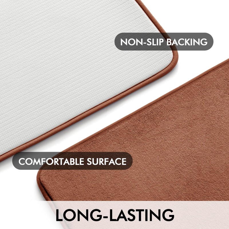 MIULEE 1 x Non-Slip Hydrophilic Memory Foam Bath Mat Superfine
