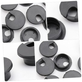 CAXUSD 10pcs Cable Hole Covers for Desk Wiring Ducts Easy Installation Cord Organizer for Home Office Black