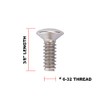 Henne Bery 3/8" Long 6-32 Thread, Oval Head Milled Slot