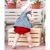 RuffleButts® Baby/Toddler Girls Baby Girl Red Classic Cotton Ruffled Bloomer
