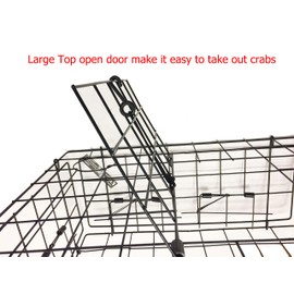 KUFA Sports Vinyl Coated 28"x28"x12" Crab Trap & Accessory Kit (100' Poly Rope with line Weight, Caliper,Harness,Bait Case & 11" Red/White Float) S70+CAP17