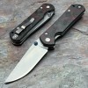 VORTEK OTIS Red Black Carbon Fiber D2 Drop Point Blade