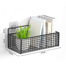 Cyrank Hanging Wall Wire Storage Baskets, Hanging Kitchen Baskets Hanging Wall Basket Bathroom Wall Organizer Wall Mounted Storage Basket Metal Wire Baskets for Kitchen, Bathroom Dormitories Bedroom
