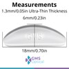 GMS Optical 1.3mm Ultra-Thin / 18mm Long Length - Anti-Slip